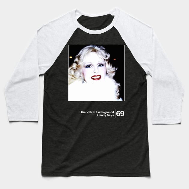 The Velvet Underground - Candy Says / Minimal Style Graphic Artwork Baseball T-Shirt by saudade